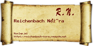 Reichenbach Nóra névjegykártya