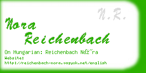 nora reichenbach business card